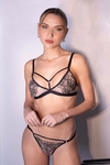 Conjunto Trenda, Bralette de Tul Bordado + Less Regulable. (166)