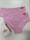 Tiro Corto Flau (Packx2) de Algodón C/Lycra Rosa.(5050/R)