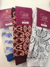 Medias Mujer,One Feet (Packx3) 1/2 Caña,Algodón Estampado.(400E)