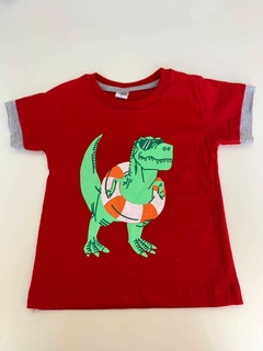 Remera Estampada Bebé "Babies&Babies", Algodón C/Estampa "Dinosaurio". - comprar online