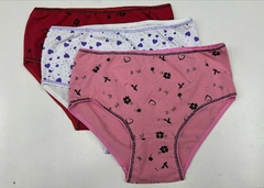 Vedetina Juvenil Fascination (Packx3) de Algodón C/Lycra estampado.(Juv1)