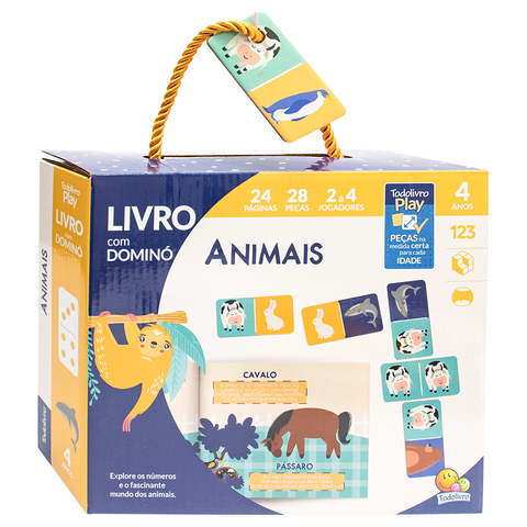 Livro com Dominó- Animais