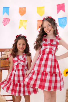 Vestido Laço Xadrez - comprar online