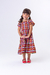 Vestido Xadrez Manguinha Tricoline - 01