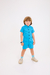 Mauricinho Linho Gola Padre Azul Turquesa - comprar online