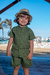 Mauricinho Linho Gola Padre Verde Militar