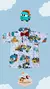 Camisa Bazar (Leo azul/ Leo branco) - comprar online