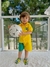 Mauricinho Bordado Brasil Amarelo