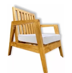Sillon American Wood Barnizado Con Almohadon De Asiento - comprar online