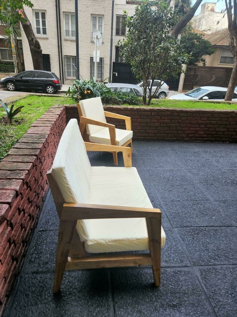 1 american wood 2 cuerpos + 1 american wood 1 cuerpo con almohadones