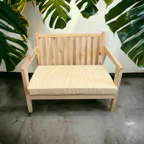 Sillon American Wood Sin barnizar con almohadon de asiento