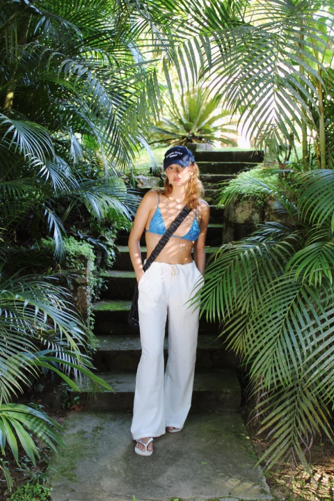 Calça Itacaré mid waist