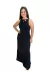 Vestido Cacay Longo Decote Alta Marias Liso