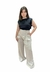 Calça Feminina Open Linho Pantalona Natural