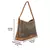 Bolsa Crossbody Canvas Aura Moderna Nocciola Classe Couro - loja online