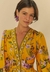 Vestido Farm Longo Manga Passáro Em Flor - comprar online