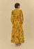 Vestido Farm Longo Manga Passáro Em Flor na internet