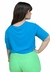 Camiseta Feminina Cetim Open Azul - comprar online