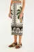 Saia Farm Midi Reta Estampada Jardim Tropical
