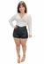 Blusa Cropped Manga Longa Colcci Off White - FASCINIOS BOUTIQUE