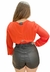 Blusa Cropped Manga Longa Colcci Vermelho Nives - comprar online