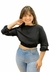 Blusa Cropped Manga Longa Colcci Preto
