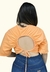 Blusa Tshirt Cropped Open - Laranja - comprar online