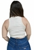 Blusa Top Cropped Canelado Open - Bege - comprar online