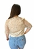 BLUSA OPEN ESTAMPADA COM APLICAÇÃO - BEGE - comprar online