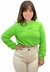 Blusão Moletom Cropped Feminino Colcci - Verde Limer