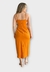 Vestido Open MIdi Cut Out Decote Reto Com Linho - comprar online