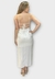 Vestido Open Midi com Aplicação de Pedrarias