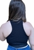 Top Cropped Open Canelado Preto - comprar online