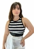 Top Cropped Open Listrado