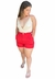 Short Feminino Sarja Joana - Vermelho