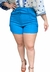 Short Feminino Linho Open Azul - comprar online