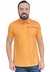 Polo Masculina Manga Curta Calvin Klein Logo Palito - Laranja