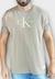 Camiseta Calvin Klein Jeans Reta Logo Bege