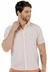 Camisa Casual King&Joe Slim Manga Curta Amarelo Claro