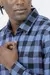 Camisa King&Joe Casual Xadrez Manga Longa - Azul - FASCINIOS BOUTIQUE