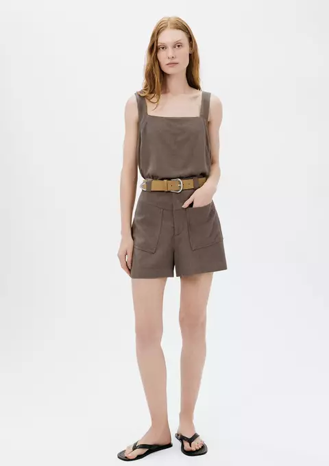 Shorts Hering feminino cintura média em viscolinho