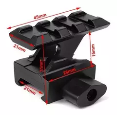 Riel Picatiny Elevador 3 Slots - comprar online