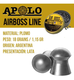 Balines Apolo Domed Field Target 5,5 X250 Aire Co2 Caza en internet