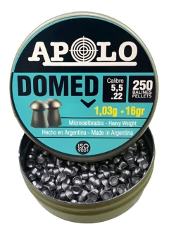 Balines Apolo Domed Lata X250 5.5 Mm Aire Comprimido 16 Gr - comprar online