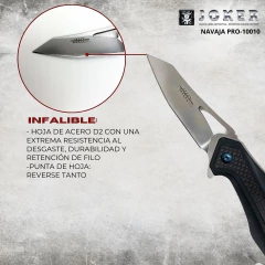 Navaja Plegable Joker Pro Acero Inoxidable G10 Hoja 8 9cm - Black Hawk Insumos Tácticos