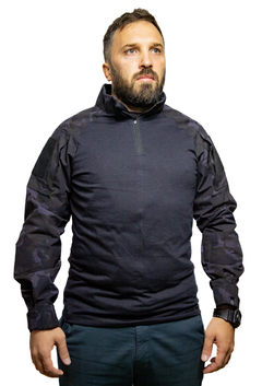 Remera de Combate SeaWolf Tactical Manga Larga Selva Negra