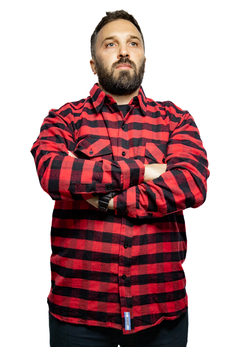 Camisa Leñadora Beardy Invierno Roja - tienda online