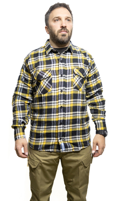 Camisa Leñadora Beardy Invierno Amarilla y Negra - comprar online
