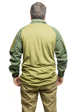 Remera de Combate SeaWolf Tactical Manga Larga Verde con Cuello - comprar online