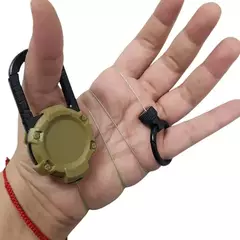 Llavero Retractil con Cable de Acero Imantado Circular - Black Hawk Insumos Tácticos